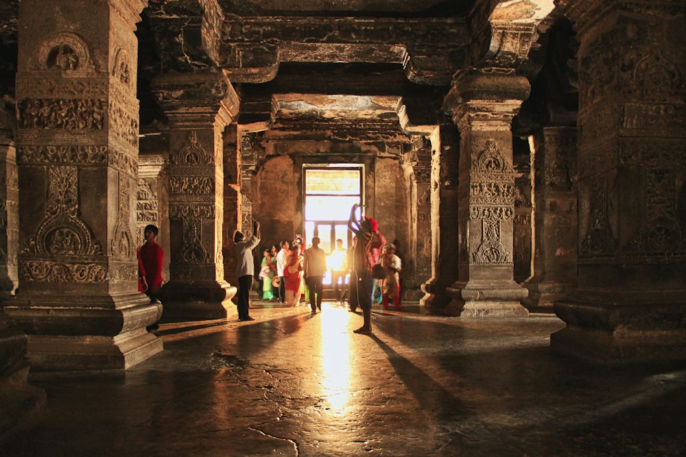 Inside the Ellora caves